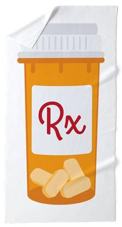 CafePress RX Large Novelty Printed Beach Towel 30x60