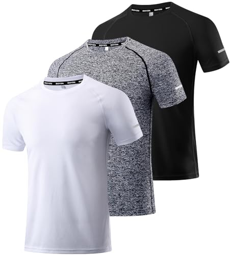 Boyzn 1, 3 eller 5-pack sportt-shirts, herr, kortärmade t-shirts, funktionell skjorta, löpskjorta, snabbtorkande ventilerande sportskjorta, sommar, fitnessskjorta, träningströja för löpning, träning,