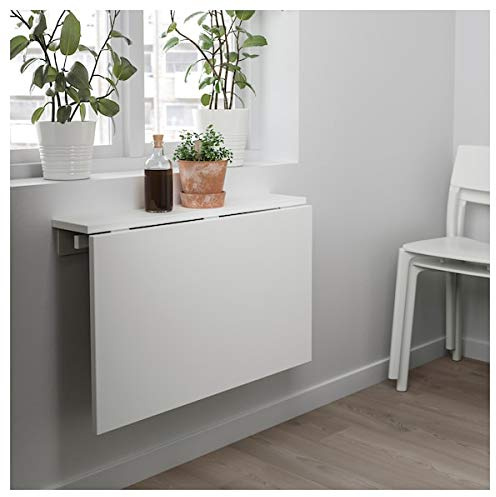 NORBERG table murale à abattants Blanc 74 x 60 cm Durable et facile d'entretien Tables & bureaux Meubles respectueux de l'environnement
