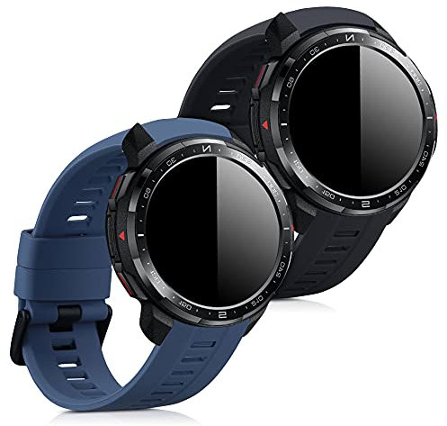 kwmobile Bracelet compatible avec HONOR Watch GS Pro bracelet - 2x bracelet de rechange en silicone pour fitness tracker