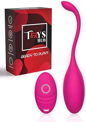 Toys Hub Uovo Vibrante con Telecomando per Punto G e Clitoride – 10 Modalità | Doppio Lato | Portata 10 m | Silicone Sicuro | Ricaricabile USB | Giocattolo Coppia – Rosa