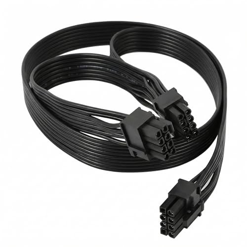 lilila-ree ATX CPU 8 Pin to Dual PCIe 8 Pin (6+2) Power Supply Cable for Corsair Modular PSU – 16AWG GPU Adapter Cord for RM/RMx/RMi/HX/AX/SF/TX-M Series (Not for AX1200) 25 inch+9 inch (63cm+23cm)