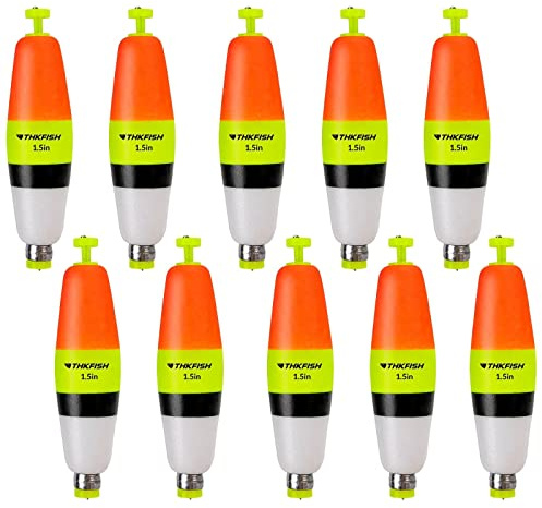 THKFISH Eva Angelposen Set, 8PCS Leuchtposen, Schwimmer Angeln, Slip Posen für Salzwasser und Süßwasser, Waggler Posen in Gelb & Rot, Hechtpose, Forellen Posen, Angelzubehör Posen, 90/117/137 cm