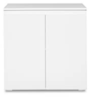 AVANTI TRENDSTORE Femie - Comó/cassettiera in legno laminato con 2 ante a battente nel colore bianco opaco, fa parte della serie di mobili Femie. Dimensioni LAP 80x80x40 cm.