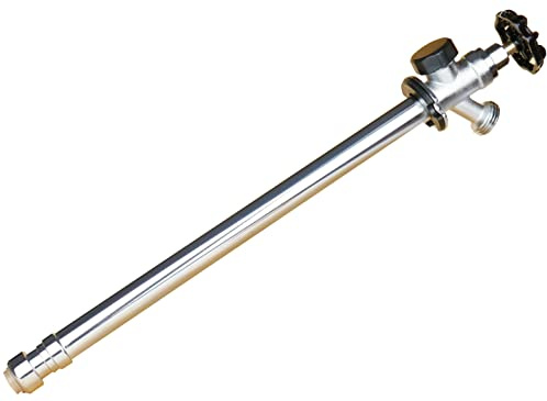 WHK 12 Inch Frost Free Outdoor Faucet Sillcock 1/2 x 3/4 Inch MHT, Frost Proof Outdoor Faucet Bib with 1/2 Push-to-Connect Plumbing Fittings, Brass Push Fit Connector for Copper, PEX, CPVC Pipe