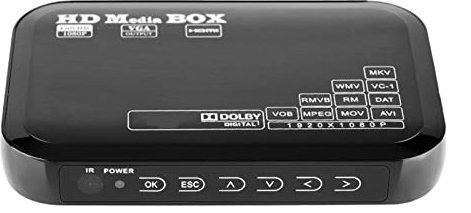 Full HD Mini, 110 240V 1080P Media Player Box Mediaplayer Hdmi USB Prise en Charge MMC RMVB MP3 AVI MKV (EU)