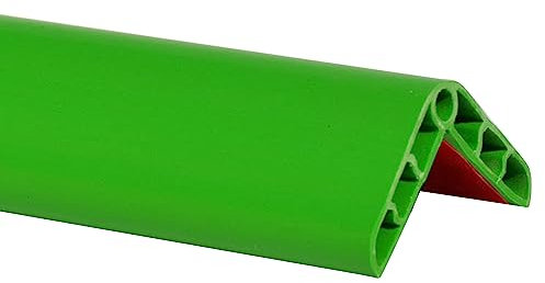 Protezione bordi in PVC per gradini, profilo angolare, autoadesiva, in gomma, per mobili da parete, scrivania, scale, protezione bordi del tavolo per garage (4 cm x 4 cm, verde)