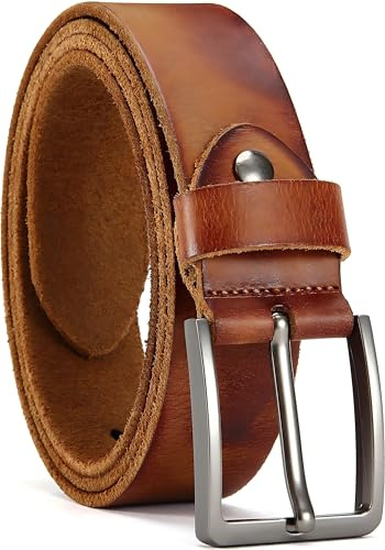 DOOPAI Gürtel Herren,Vollledergürtel Casual Arbeit Cowboy Ledergürtel 40mm | Einstellbare Gürtel für Cowboy Anzug Vielseitiges stilvolles Geschenk
