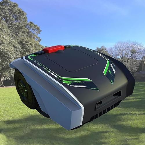 DDZJTPP Robot Cortacesped,ángulo Máximo Escalada 25°,Cubierta Cuchilla Levantada Automáticamente,Control por App,Características Seguridad Avanzadas,para Espacios Patio hasta 1500m²
