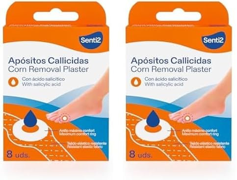 Senti2 Apósitos Callicidas con Ácido Salicílico - 8 uds (Paquete de 2)