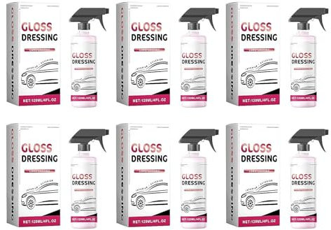 Car Gloss Dressing, Car Care Gloss Dressing Spray, Versatile Scratch Repair, Plastic, Trim and Tire Dressing, Plastic Restorer Car Interior Cleaner,universal Compatibility for All Cars (6Pcs)