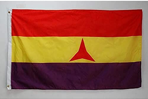 Brigadas Internacionales República Española - España Republicana - Frente Popular 90X150Cm Banderas De Exterior Con 2 Ojales Banderas De Jardín Duradero Bandera Decorativa De Patio