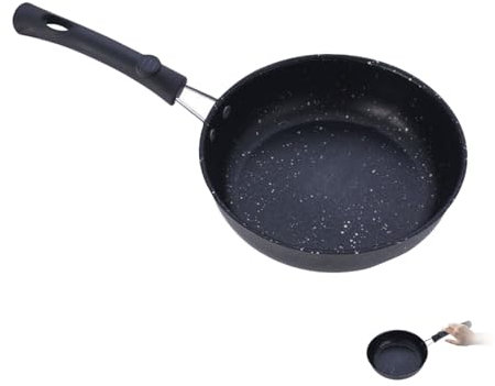 Huipalon 12 CM Small Frying Pan Non Stick 4.7-Inch Mini Egg Pan Frying Pans with Heat-Resistant Handle Portable Camping Omelet Mini Pans