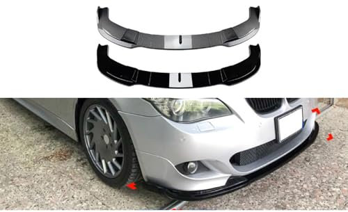 Frontstoßstange Spoilerlippe für BMW 5 Series E60 E61 M Sport 2005 2006 2007 2008 2009 2010, Spoiler Diffusor Front Spoiler Lippe Auto Frontspoiler Frontschürze Auto ZubehöR,Piano Black