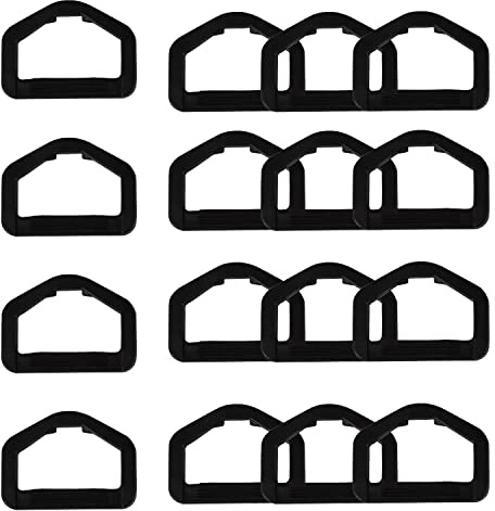 Event Decor Shop Heavy-Duty Plastic D Rings | 25mm Black Adjustable Fasteners for Handbags, Webbing Straps, Pet Collars, Belts, Backpacks DIY Craft Projects | Durable Sturdy Buckles (Pack of 50)