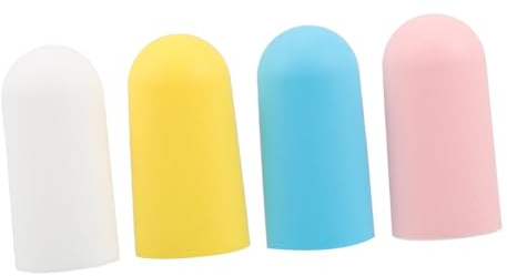 DEARMAMY 4 Pezzi Protezioni in Silicone per Bottiglie da Viaggio, Copri Flaconi Antigoccia Portatili per Cosmetici e Profumi, Accessori Essenziali per Crociere e Viaggi