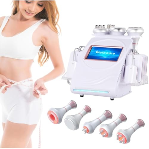 vanenferse Macchina per Cavitazione 80K RF Radio Frequenza 6 in 1 Macchina, Macchina di Bellezza per Il Viso E Il Corpo, Tonificante E Modellazione della Pelle, Macchina Cosmetica Facciale