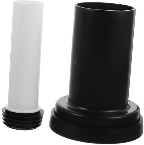 BAZEITFLOW 2pezzi Tubo Di Scarico Diritto Allungato Per Collegamento Wc Tubo Di Drenaggio Per Fognatura Wc Accessorio Per Scarico Water Da Parete