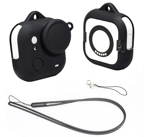 Silicone Cover Case for Insta360 Go Ultra, 4-in-1 Set Silicone Camera Sleeve/Lens Cap/Neck Strap/Lost-Proof Rope, Protective Case Body Cover for Go Ultra Sports Camera