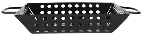 IWOWHERO Cestello Barbecue in Acciaio Antiruggine Quadrato Non Stick per Verdure e Carne Accessorio Grill Resistente e Versatile per Grigliate all Aperto