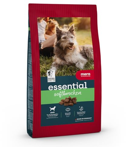 MERA Essential Soft Brocken 2kg halbfeuchtes Hundefutter mit Geflügel | Alleinfutter - gesunde, ausgewogene Rezeptur mit natürlichen Zutaten, unterstützt Haut & Fell, für alle Rassen geeignet