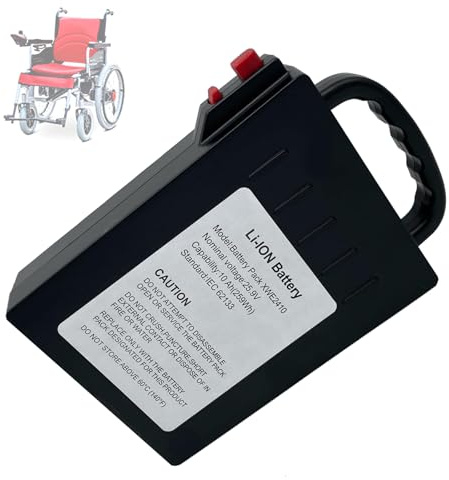 TGHY 24V 10Ah Pull-Out Electric Wheelchair Battery 25.2V 10Ah Lithium ion Replacement Battery for 240W and Below Motorized Wheelchair Accessories