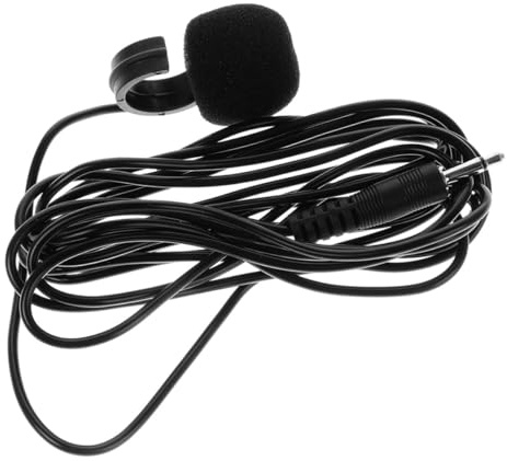 Mipcase Dynamisches Headset Mikrofon mit Mikrofonarm Kabelgebundenes Kondensatormikrofon für Flöte und Mundharmonika 5m Kabel Schwarz Instrumentenverstärker für Auftritte und Aufnahmen