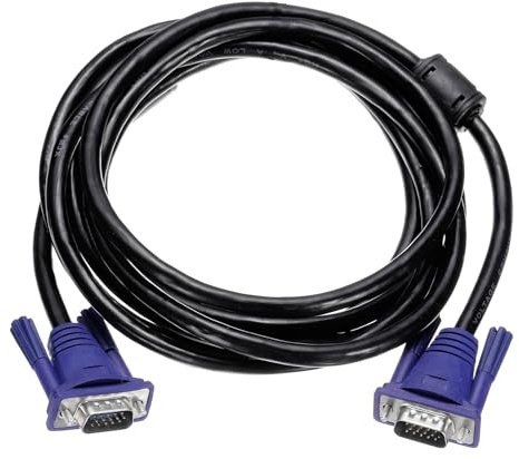 sourcing map Cavo VGA (3 m, 7 pin), cavo adattatore video maschio a maschio, per TV, PC, computer, laptop, monitor, proiettori, nero