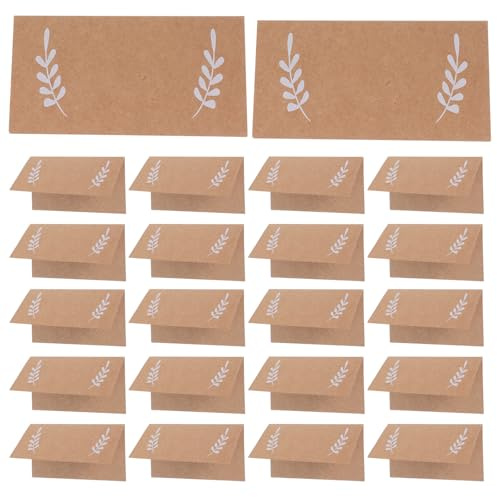 LIFKICH Tarjetas de Asiento Kraft 50 Piezas para Bodas y Fiestas al Aire Libre, Etiquetas para Invitados y Números de Mesa