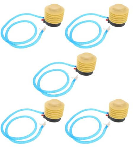PRETYZOOM 5 Pièces Pompe à Pied Manuelle Portable en Plastique pour Camping, pour Matelas Gonflables, Ballons et Lits d'air Dégonflage Rapide et Sécurité
