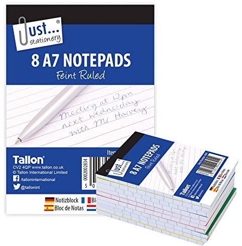 Just stationery A7 Notepad (Pack of 8), 4691