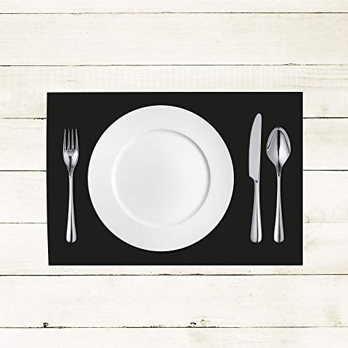 Sovie HORECA Tischset in SCHWARZ aus Linclass Airlaid, 40 x 30 cm, 100 Stück, hochwertige Einweg Platzdeckchen für Gastro, Restaurant, Catering und Hotel