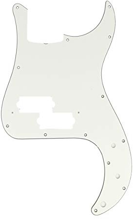 Musiclily Pro 13 Löcher P Bass Pickguard P-Style Bässe Schlagbrett für MIJ Fender Japan 4-Saiter Precision Bass,3 lagig Pergament
