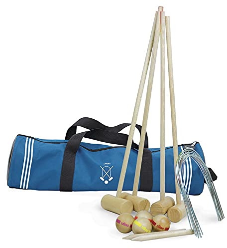 Vilac - Jeu de Croquet 2 Joueurs - Jeu de Plein Air - Enfants 5 Ans+, Bois et Rouge