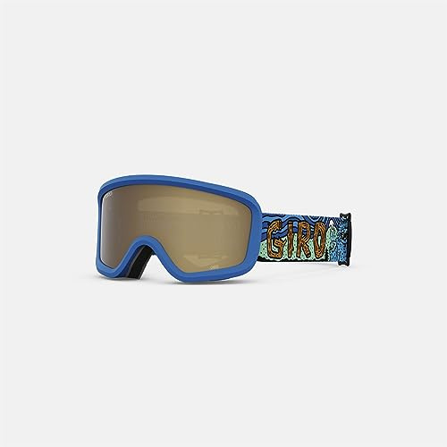 Giro Chico 2.0 - Gafas de esquí para niños, niños y niñas de 2 a 4 años, correa azul Shreddy Yeti con lente rosa ámbar