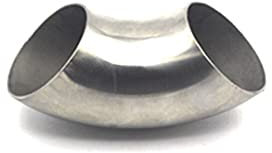 iSpchen Auto Auspuff Krümmer 90 Grad Edelstahl Auspuffkrümmer Kit 76mm/63mm/60mm/51mm Auto modifizierter Auspuff Schalldämpfer Rohrbogen