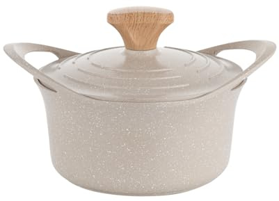 FLORINA Olla de Aluminio (2,8 l) I 20 cm de Diámetro I Recubrimiento Antiadherente Cerámico OSLO I Mango Ergonómico SoftGrip I Olla Adecuada para Cocinas de Inducción, Gas y Eléctricas