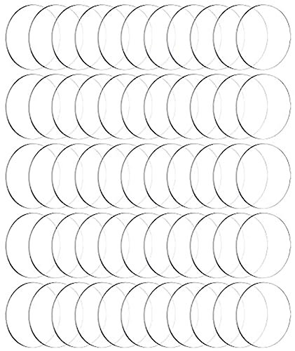 yomoe 60 Stück transparente Acryl-Kreisscheiben dicke runde Acrylplatten Acryl-Kreisscheibe Ornament Rohlinge (7,6 cm)