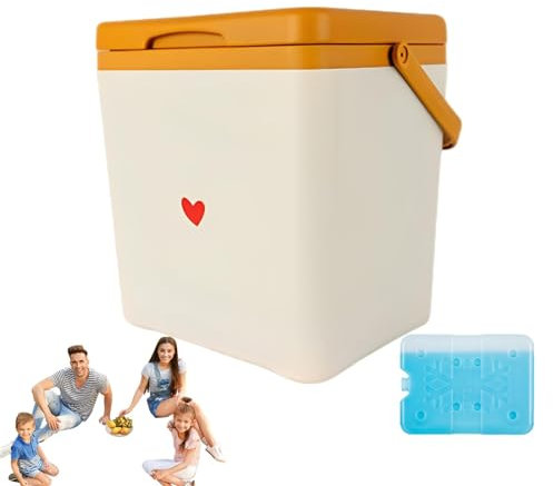 Strandkühler, 7 l, kleiner Kühlbehälter mit Griff, Angelkühler für Strand, Getränke, Camping, Picknick, Angeln, Boot, Grillen