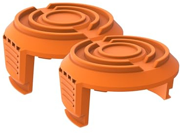 WORX Lot de 2 Capuchons de Bobine WA0217.2 | Capuchons de rechange d'origine, remplacement rapide et compatibilité avec coupe-bordures WORX