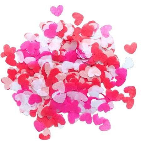 2000 piezas de decoraciones de corazón de papel, decoraciones de corazón de boda, confeti de decoraciones de corazón de fiesta, decoraciones de dispersión de cumpleaños