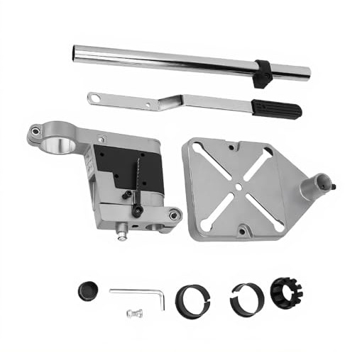 Adjustable Drill Press Stand – Portable Aluminium Universal Drill Stand for 43mm or 38mm Collar Diameter, Compact Benchtop Drill Press for Workshop and Repair