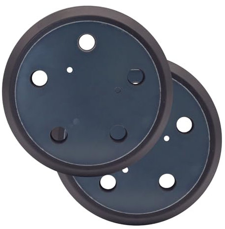 Paquete de 2 almohadillas de repuesto para lijadora de 5 agujeros de 5 pulgadas, almohadillas de velcro de 5 pulgadas para lijadoras orbital aleatorias Porter Cable 333/333VS, piezas de almohadilla de