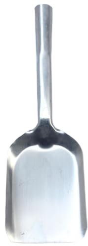 Kalastussaari 15.4-Inch Long Ash Shovel, Stainless Steel Heavy-Duty Flat Coal Shovel with Longd Handle, Scoop Shovel for BBQ Grill, Gradening Digging, Fireplace Coal Shovel