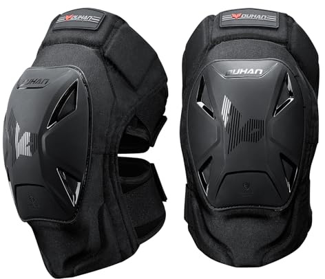 DUHAN Motorcycle Knee Pads for Men & Women - Motocross, Dirt Bike, MTB, Skateboarding Protective Gear - CE Level 1 Certified - Black