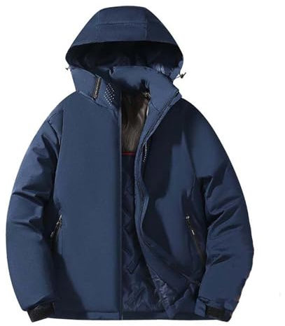 CXKOLD Giacca Neve Uomo Cappotto Uomo Lungo Invernale Giacca Uomo Casual Nera Giacca Impermeabile Uomo Antipioggia 4XL spolverino Uomo Giubbotto Antivento Uomo Field Jacket Uomo Felpa Uomo Senza