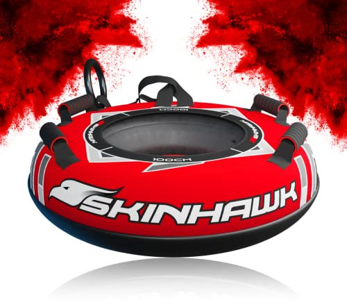 SKINHAWK Profi Snowtube Ø100cm Rot Schlitten Bob Rodel Reifen Schneereifen Rutschreifen
