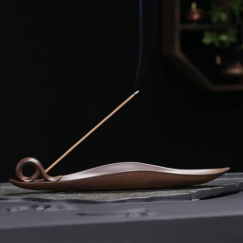 GIUSOBG Portaincenso Bruciatore di Incenso in Ceramica Porta Bastoncini di Incenso in Porcellana Piatto di Cenere Supporto, per Incenso per Regalo di Artigianato, Sala Yoga(#1)