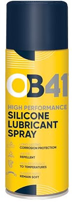 OB41 High Performance Silicone Spray Lubricant 200ml - High Resistance to Temperatures - Water Resistant - Protects against corrosion and Oxidation