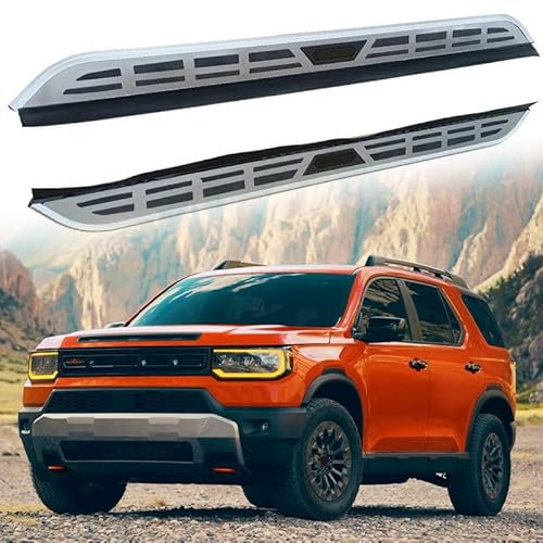 Lot de 2 pédales fixes pour marchepied latéral avec barre Nerf pour Honda Passport 2026.